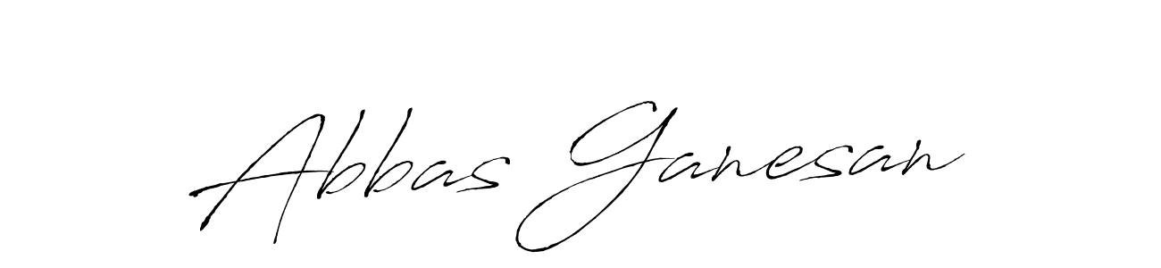 How to make Abbas Ganesan name signature. Use Antro_Vectra style for creating short signs online. This is the latest handwritten sign. Abbas Ganesan signature style 6 images and pictures png