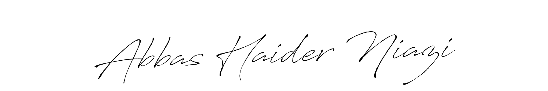 Make a beautiful signature design for name Abbas Haider Niazi. With this signature (Antro_Vectra) style, you can create a handwritten signature for free. Abbas Haider Niazi signature style 6 images and pictures png