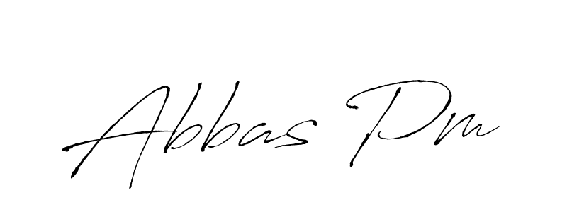 Also we have Abbas Pm name is the best signature style. Create professional handwritten signature collection using Antro_Vectra autograph style. Abbas Pm signature style 6 images and pictures png