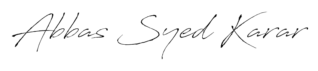 Get inspired by this graceful Antro_Vectra signature style for name Abbas Syed Karar. Smooth loops and balanced proportions for everyday use. Abbas Syed Karar signature style 6 images and pictures png