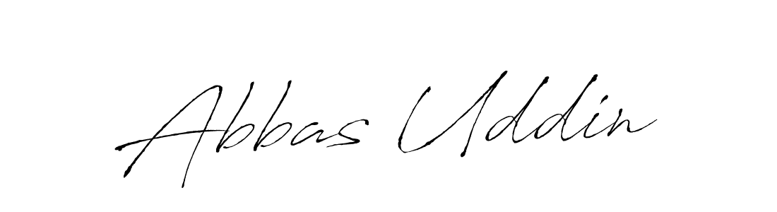 Design your own signature with our free online signature maker. With this signature software, you can create a handwritten (Antro_Vectra) signature for name Abbas Uddin. Abbas Uddin signature style 6 images and pictures png