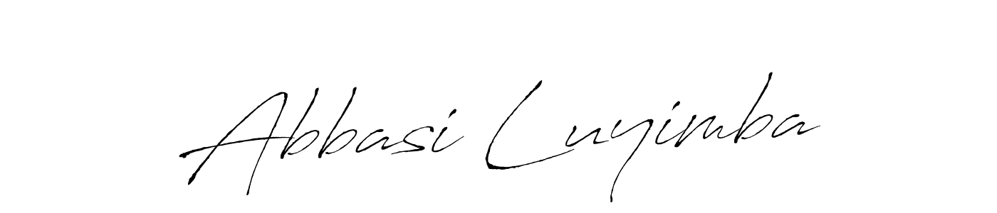 Create a beautiful signature design for name Abbasi Luyimba. With this signature (Antro_Vectra) fonts, you can make a handwritten signature for free. Abbasi Luyimba signature style 6 images and pictures png