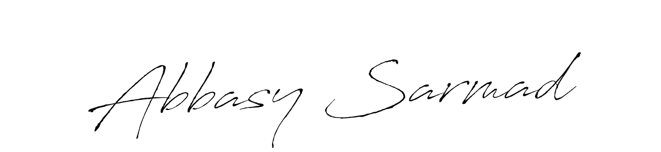 Antro_Vectra is a professional signature style that is perfect for those who want to add a touch of class to their signature. It is also a great choice for those who want to make their signature more unique. Get Abbasy Sarmad name to fancy signature for free. Abbasy Sarmad signature style 6 images and pictures png