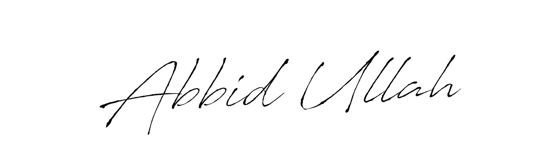 How to make Abbid Ullah name signature. Use Antro_Vectra style for creating short signs online. This is the latest handwritten sign. Abbid Ullah signature style 6 images and pictures png