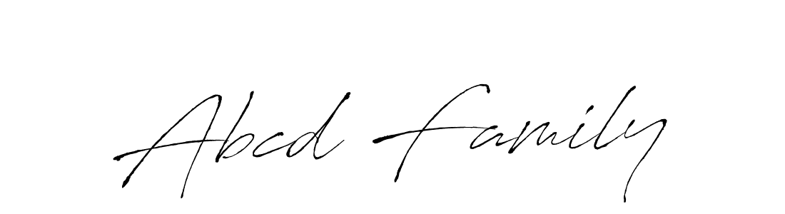 Use a signature maker to create a handwritten signature online. With this signature software, you can design (Antro_Vectra) your own signature for name Abcd Family. Abcd Family signature style 6 images and pictures png