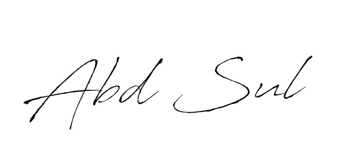 How to make Abd Sul name signature. Use Antro_Vectra style for creating short signs online. This is the latest handwritten sign. Abd Sul signature style 6 images and pictures png
