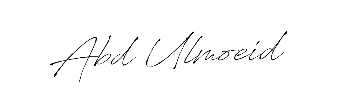 How to make Abd Ulmoeid name signature. Use Antro_Vectra style for creating short signs online. This is the latest handwritten sign. Abd Ulmoeid signature style 6 images and pictures png