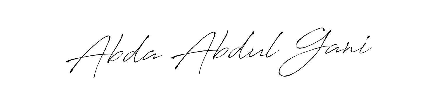 Antro_Vectra is a professional signature style that is perfect for those who want to add a touch of class to their signature. It is also a great choice for those who want to make their signature more unique. Get Abda Abdul Gani name to fancy signature for free. Abda Abdul Gani signature style 6 images and pictures png