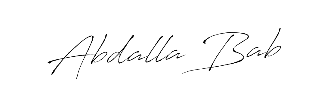 How to make Abdalla Bab name signature. Use Antro_Vectra style for creating short signs online. This is the latest handwritten sign. Abdalla Bab signature style 6 images and pictures png