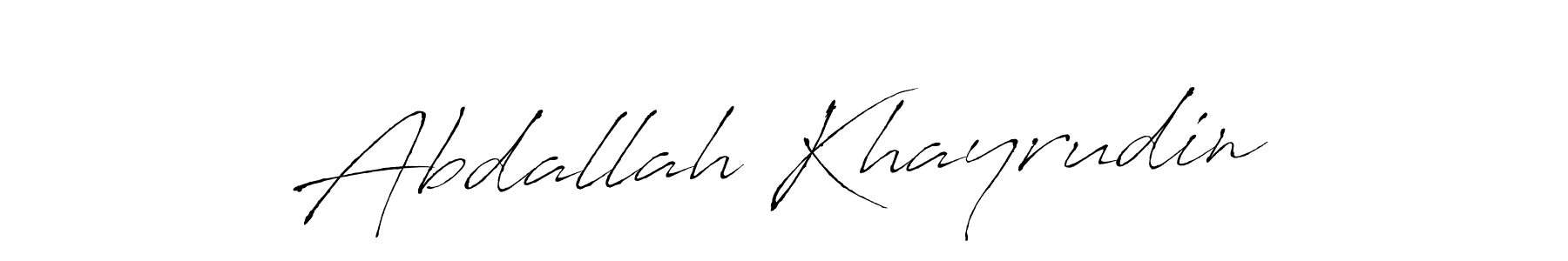 Also we have Abdallah Khayrudin name is the best signature style. Create professional handwritten signature collection using Antro_Vectra autograph style. Abdallah Khayrudin signature style 6 images and pictures png