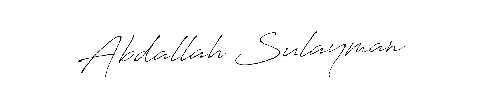 Create a beautiful signature design for name Abdallah Sulayman. With this signature (Antro_Vectra) fonts, you can make a handwritten signature for free. Abdallah Sulayman signature style 6 images and pictures png