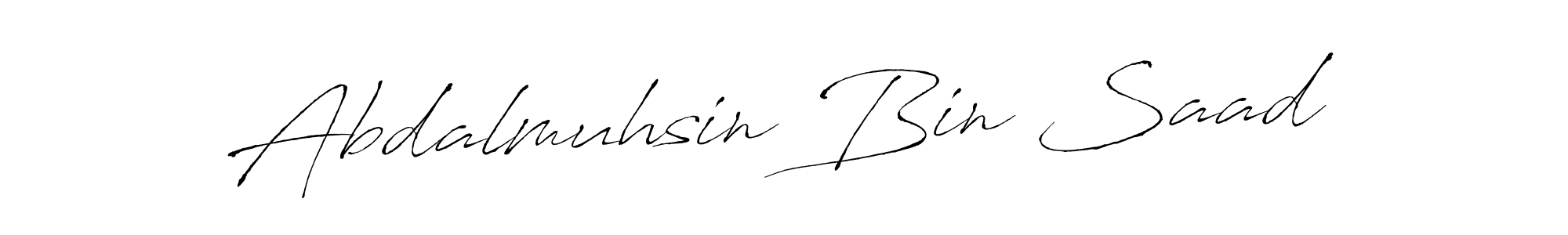 Make a beautiful signature design for name Abdalmuhsin Bin Saad. With this signature (Antro_Vectra) style, you can create a handwritten signature for free. Abdalmuhsin Bin Saad signature style 6 images and pictures png