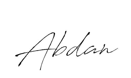 The best way (Antro_Vectra) to make a short signature is to pick only two or three words in your name. The name Abdan include a total of six letters. For converting this name. Abdan signature style 6 images and pictures png