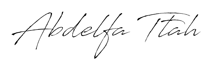 A timeless handwritten aesthetic for Abdelfa Ttah. The Antro_Vectra font gives your signature a handcrafted feel with natural curves. Abdelfa Ttah signature style 6 images and pictures png