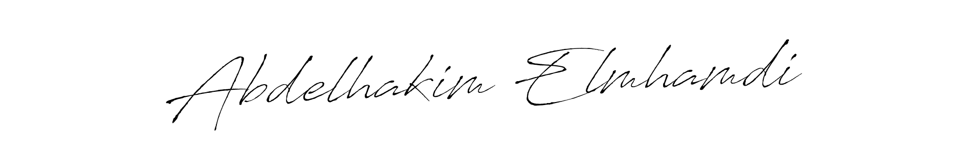 Create a beautiful signature design for name Abdelhakim Elmhamdi. With this signature (Antro_Vectra) fonts, you can make a handwritten signature for free. Abdelhakim Elmhamdi signature style 6 images and pictures png