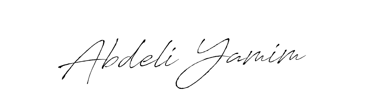 Design your own signature with our free online signature maker. With this signature software, you can create a handwritten (Antro_Vectra) signature for name Abdeli Yamim. Abdeli Yamim signature style 6 images and pictures png