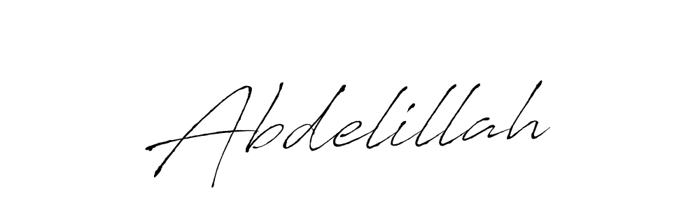 Design your own signature with our free online signature maker. With this signature software, you can create a handwritten (Antro_Vectra) signature for name Abdelillah. Abdelillah signature style 6 images and pictures png