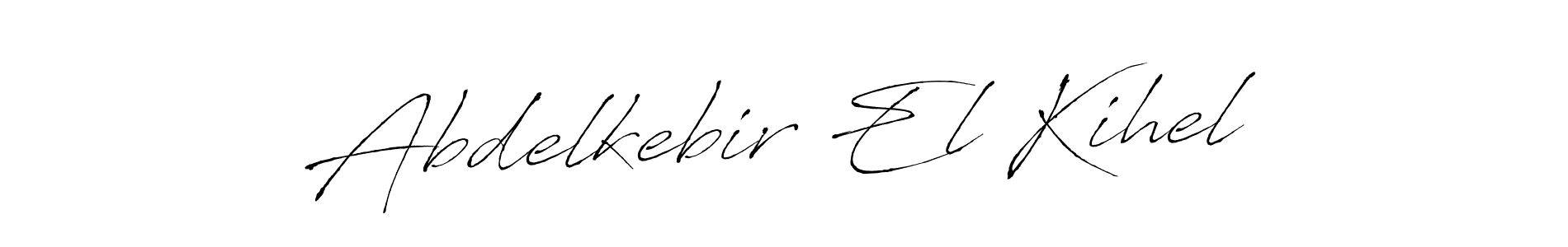 How to make Abdelkebir El Kihel signature? Antro_Vectra is a professional autograph style. Create handwritten signature for Abdelkebir El Kihel name. Abdelkebir El Kihel signature style 6 images and pictures png