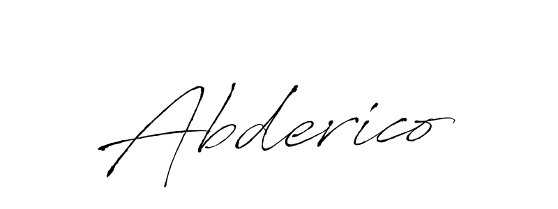 Design your own signature with our free online signature maker. With this signature software, you can create a handwritten (Antro_Vectra) signature for name Abderico. Abderico signature style 6 images and pictures png