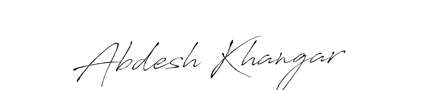 The best way (Antro_Vectra) to make a short signature is to pick only two or three words in your name. The name Abdesh Khangar include a total of six letters. For converting this name. Abdesh Khangar signature style 6 images and pictures png