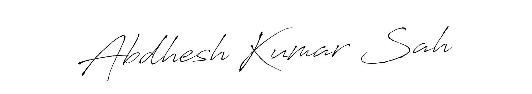 Antro_Vectra is a professional signature style that is perfect for those who want to add a touch of class to their signature. It is also a great choice for those who want to make their signature more unique. Get Abdhesh Kumar Sah name to fancy signature for free. Abdhesh Kumar Sah signature style 6 images and pictures png