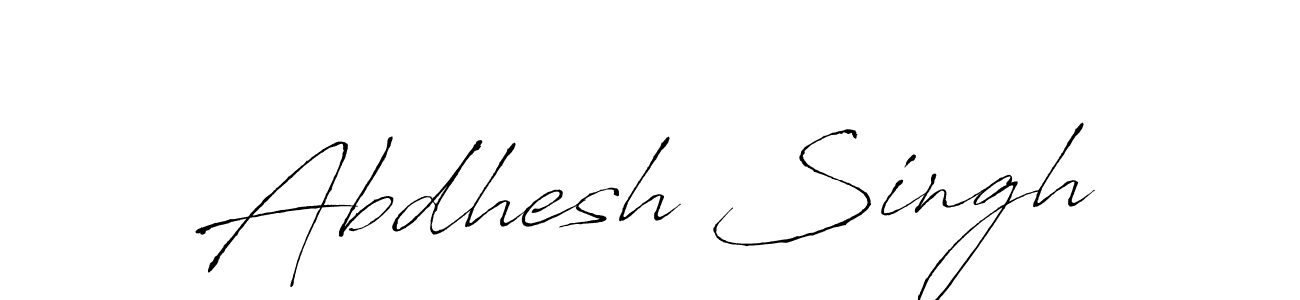 Make a beautiful signature design for name Abdhesh Singh. With this signature (Antro_Vectra) style, you can create a handwritten signature for free. Abdhesh Singh signature style 6 images and pictures png