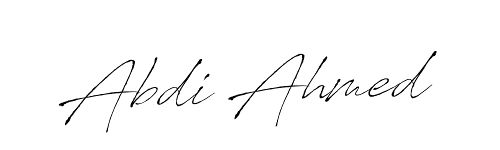 Make a beautiful signature design for name Abdi Ahmed. With this signature (Antro_Vectra) style, you can create a handwritten signature for free. Abdi Ahmed signature style 6 images and pictures png