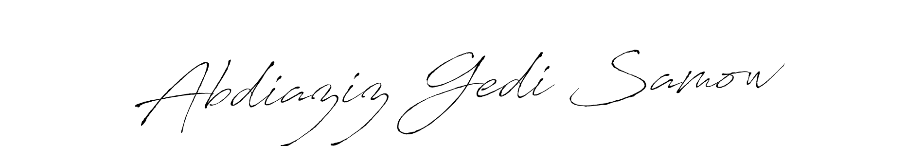 How to make Abdiaziz Gedi Samow signature? Antro_Vectra is a professional autograph style. Create handwritten signature for Abdiaziz Gedi Samow name. Abdiaziz Gedi Samow signature style 6 images and pictures png