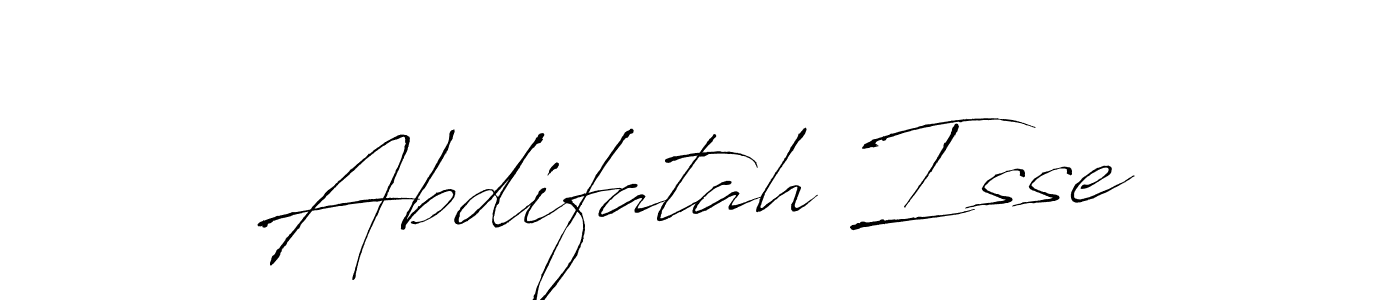 Design your own signature with our free online signature maker. With this signature software, you can create a handwritten (Antro_Vectra) signature for name Abdifatah Isse. Abdifatah Isse signature style 6 images and pictures png