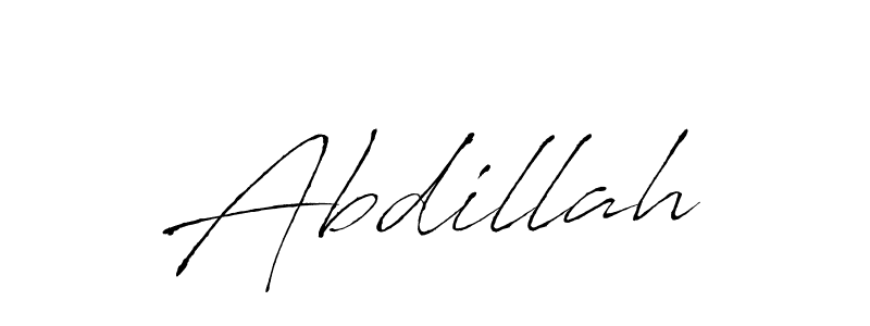 Design your own signature with our free online signature maker. With this signature software, you can create a handwritten (Antro_Vectra) signature for name Abdillah. Abdillah signature style 6 images and pictures png