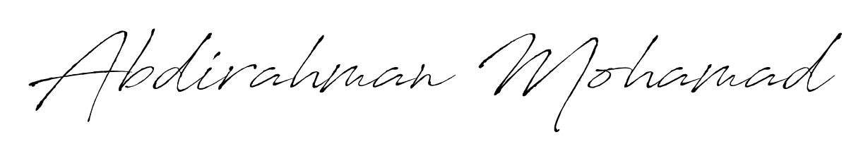 The best way (Antro_Vectra) to make a short signature is to pick only two or three words in your name. For converting this name Abdirahman Mohamad. Abdirahman Mohamad signature style 6 images and pictures png