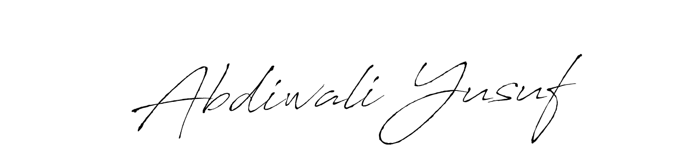 Antro_Vectra is a professional signature style that is perfect for those who want to add a touch of class to their signature. It is also a great choice for those who want to make their signature more unique. Get Abdiwali Yusuf name to fancy signature for free. Abdiwali Yusuf signature style 6 images and pictures png