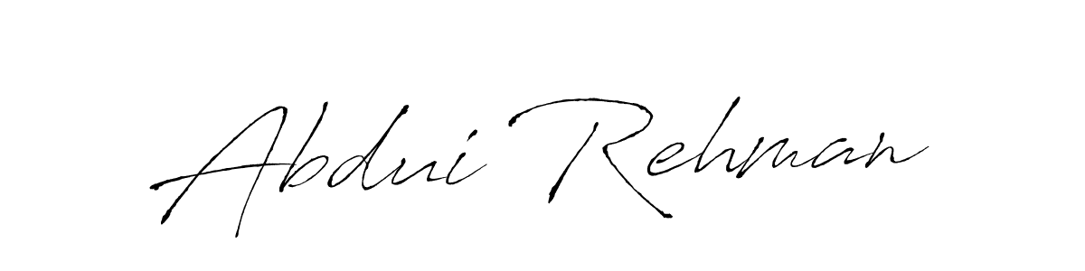 Make a beautiful signature design for name Abdui Rehman. With this signature (Antro_Vectra) style, you can create a handwritten signature for free. Abdui Rehman signature style 6 images and pictures png