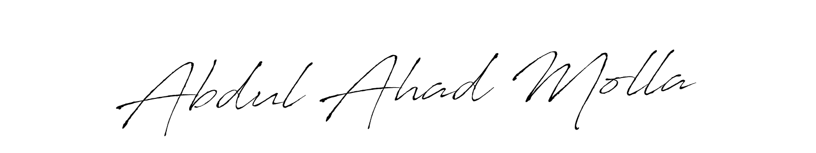 Design your own signature with our free online signature maker. With this signature software, you can create a handwritten (Antro_Vectra) signature for name Abdul Ahad Molla. Abdul Ahad Molla signature style 6 images and pictures png