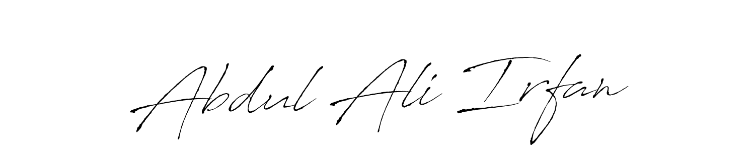 Make a short Abdul Ali Irfan signature style. Manage your documents anywhere anytime using Antro_Vectra. Create and add eSignatures, submit forms, share and send files easily. Abdul Ali Irfan signature style 6 images and pictures png