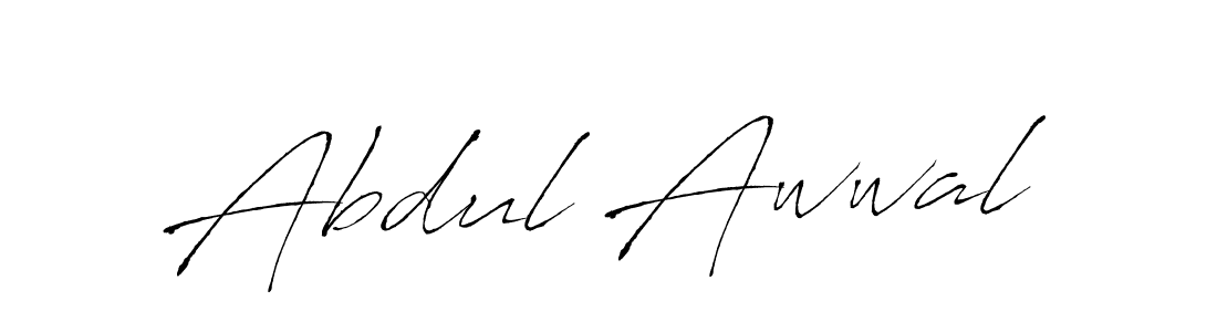 Create a beautiful signature design for name Abdul Awwal. With this signature (Antro_Vectra) fonts, you can make a handwritten signature for free. Abdul Awwal signature style 6 images and pictures png