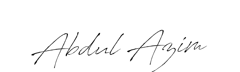 Make a beautiful signature design for name Abdul Azim. With this signature (Antro_Vectra) style, you can create a handwritten signature for free. Abdul Azim signature style 6 images and pictures png