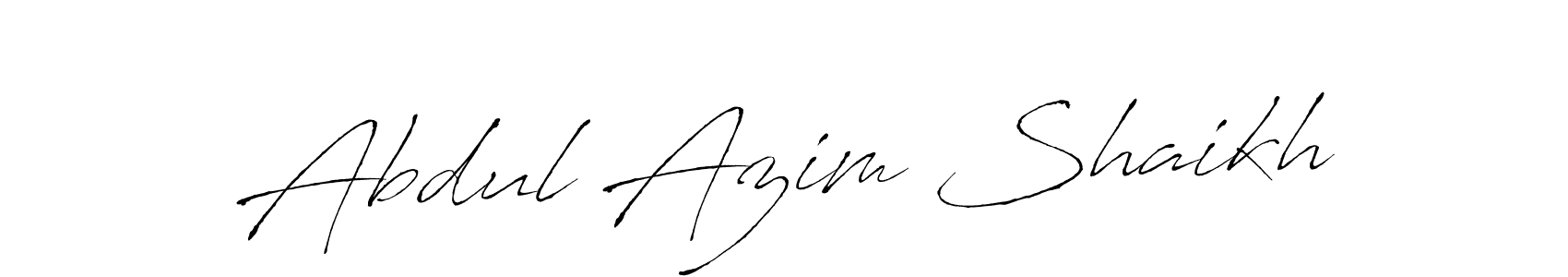 Make a beautiful signature design for name Abdul Azim Shaikh. With this signature (Antro_Vectra) style, you can create a handwritten signature for free. Abdul Azim Shaikh signature style 6 images and pictures png