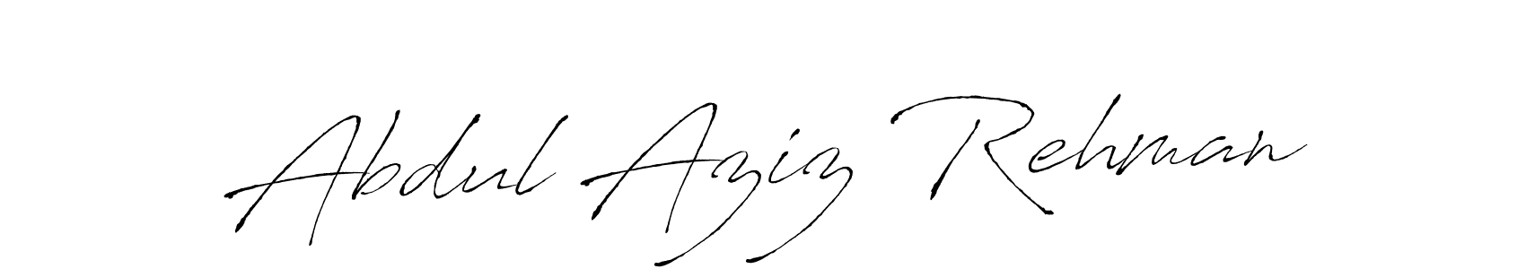 Create a beautiful signature design for name Abdul Aziz Rehman. With this signature (Antro_Vectra) fonts, you can make a handwritten signature for free. Abdul Aziz Rehman signature style 6 images and pictures png