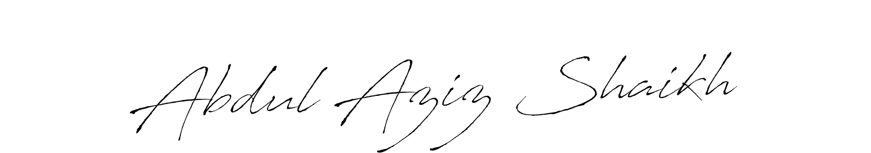 Make a short Abdul Aziz Shaikh signature style. Manage your documents anywhere anytime using Antro_Vectra. Create and add eSignatures, submit forms, share and send files easily. Abdul Aziz Shaikh signature style 6 images and pictures png