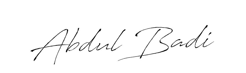 How to make Abdul Badi name signature. Use Antro_Vectra style for creating short signs online. This is the latest handwritten sign. Abdul Badi signature style 6 images and pictures png