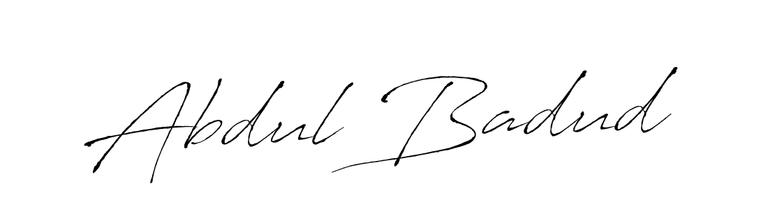 How to make Abdul Badud name signature. Use Antro_Vectra style for creating short signs online. This is the latest handwritten sign. Abdul Badud signature style 6 images and pictures png