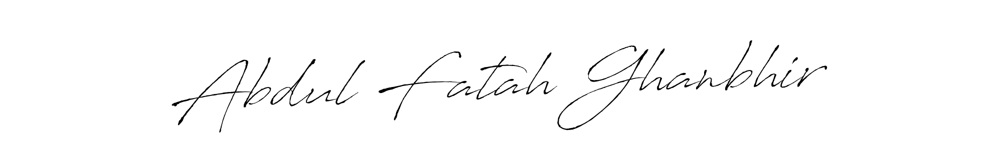 How to make Abdul Fatah Ghanbhir signature? Antro_Vectra is a professional autograph style. Create handwritten signature for Abdul Fatah Ghanbhir name. Abdul Fatah Ghanbhir signature style 6 images and pictures png
