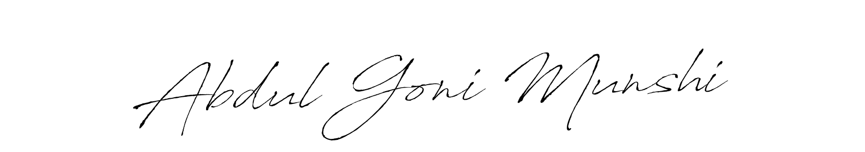 if you are searching for the best signature style for your name Abdul Goni Munshi. so please give up your signature search. here we have designed multiple signature styles  using Antro_Vectra. Abdul Goni Munshi signature style 6 images and pictures png