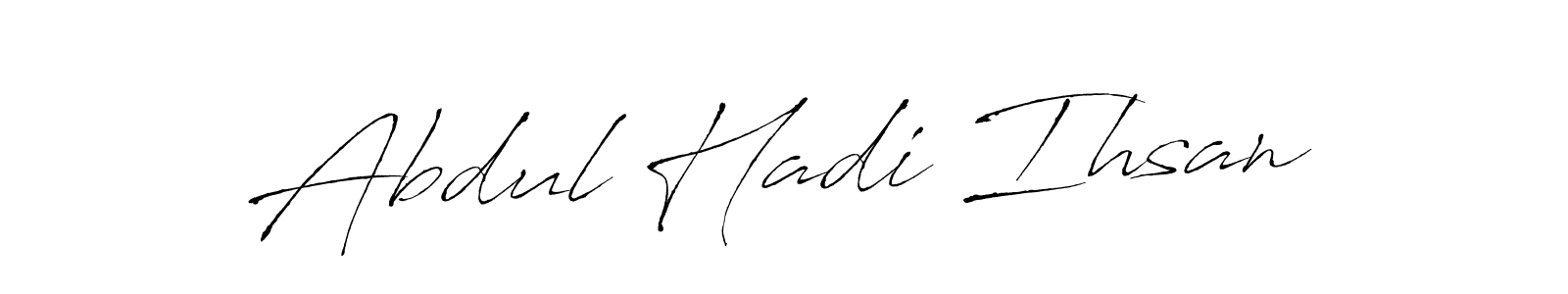 Similarly Antro_Vectra is the best handwritten signature design. Signature creator online .You can use it as an online autograph creator for name Abdul Hadi Ihsan. Abdul Hadi Ihsan signature style 6 images and pictures png