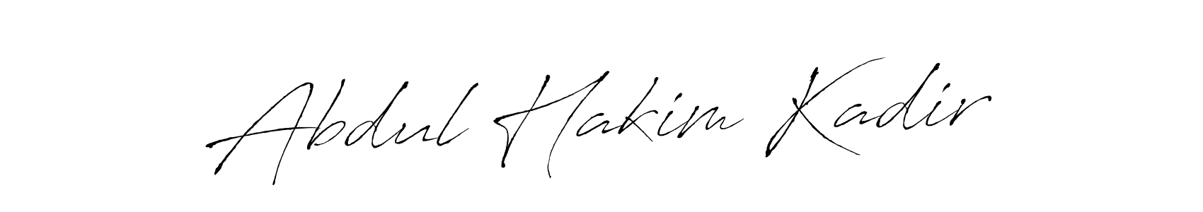 How to make Abdul Hakim Kadir name signature. Use Antro_Vectra style for creating short signs online. This is the latest handwritten sign. Abdul Hakim Kadir signature style 6 images and pictures png