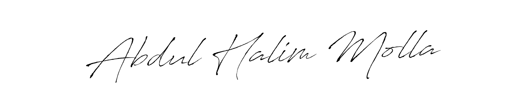 How to make Abdul Halim Molla name signature. Use Antro_Vectra style for creating short signs online. This is the latest handwritten sign. Abdul Halim Molla signature style 6 images and pictures png