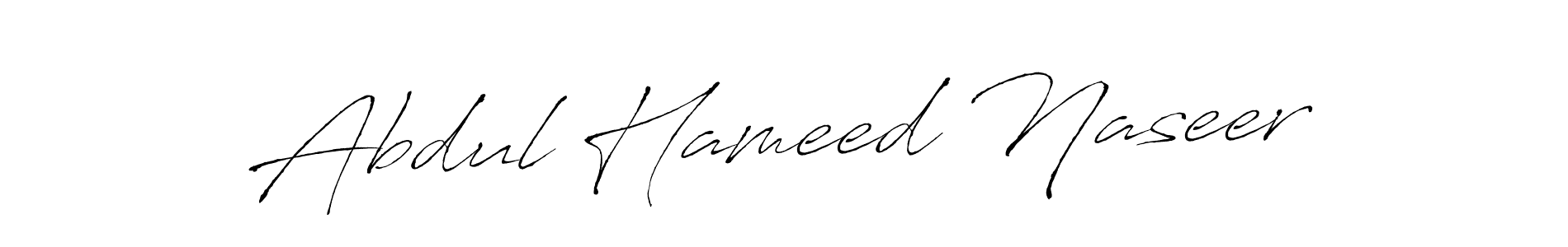 Make a beautiful signature design for name Abdul Hameed Naseer. With this signature (Antro_Vectra) style, you can create a handwritten signature for free. Abdul Hameed Naseer signature style 6 images and pictures png
