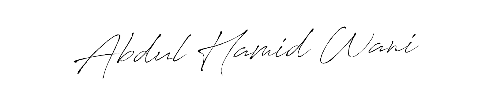Use a signature maker to create a handwritten signature online. With this signature software, you can design (Antro_Vectra) your own signature for name Abdul Hamid Wani. Abdul Hamid Wani signature style 6 images and pictures png