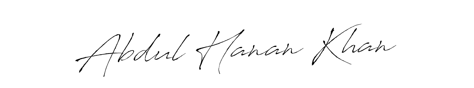 Antro_Vectra is a professional signature style that is perfect for those who want to add a touch of class to their signature. It is also a great choice for those who want to make their signature more unique. Get Abdul Hanan Khan name to fancy signature for free. Abdul Hanan Khan signature style 6 images and pictures png